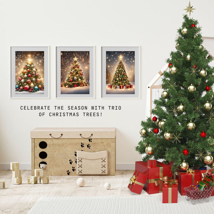 3 Christmas Trees Wall Art | Festive Holiday Printable Decor | Cozy Christmas Tree Print | Christmas Digital Download | Holiday Home Art - FORHERA DESIGN - Christmas_gifts