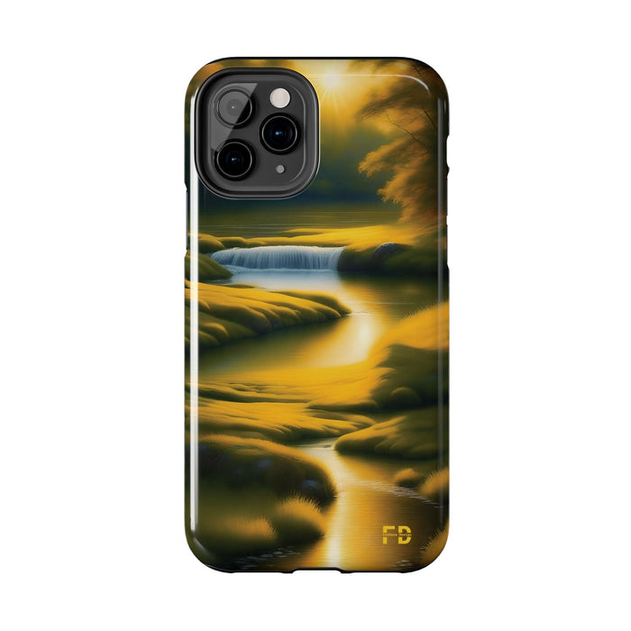 FD golden landscape Mental Health Phone Case for Iphone or Google Phone case - FORHERA DESIGN - Phone Case