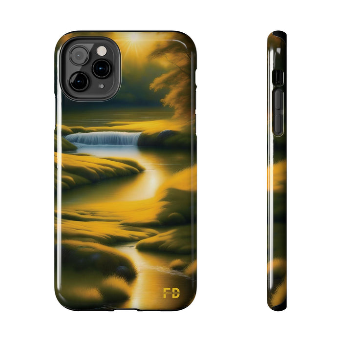 FD golden landscape Mental Health Phone Case for Iphone or Google Phone case - FORHERA DESIGN - Phone Case