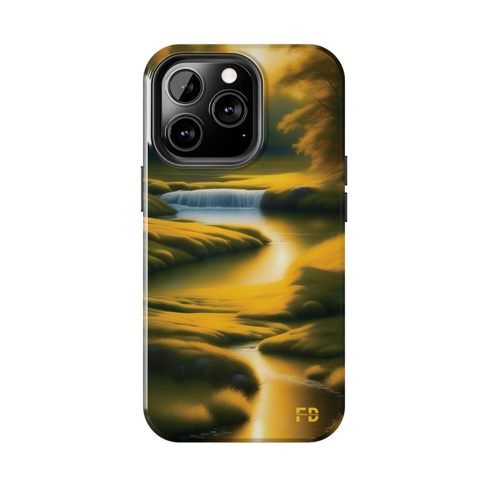 FD golden landscape Mental Health Phone Case for Iphone or Google Phone case - FORHERA DESIGN - Phone Case