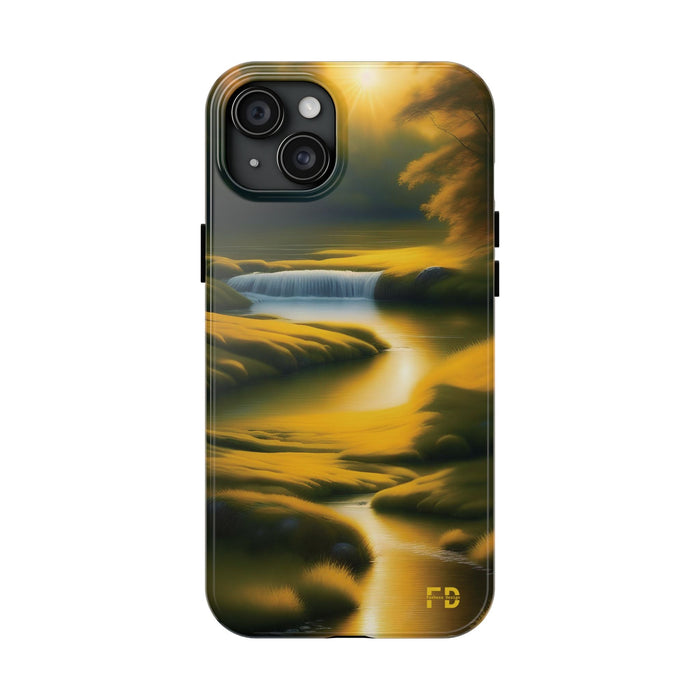 FD golden landscape Mental Health Phone Case for Iphone or Google Phone case - FORHERA DESIGN - Phone Case