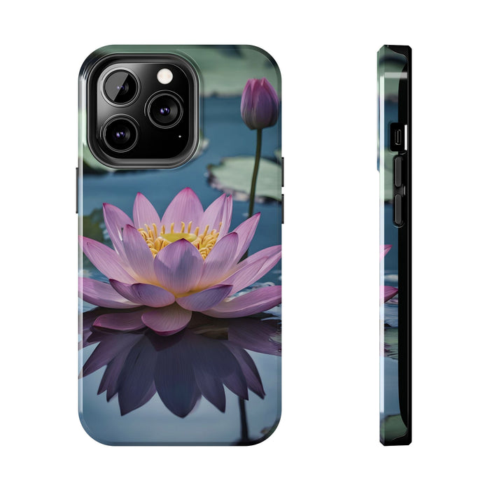 FD lotus flower on calm water Phone Case Resistant 2 - Piece for Iphone or Google case - FORHERA DESIGN - Phone Case