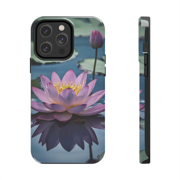 FD lotus flower on calm water Phone Case Resistant 2 - Piece for Iphone or Google case - FORHERA DESIGN - Phone Case