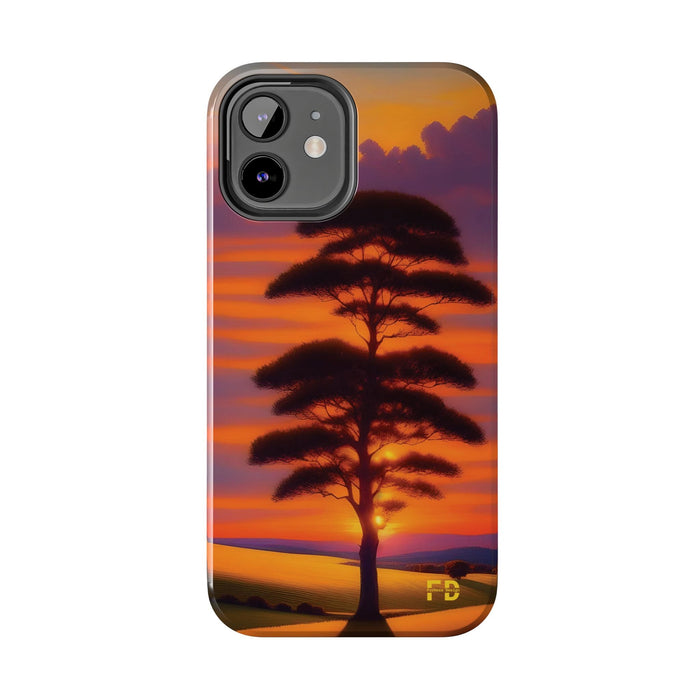 FD peaceful sunrise over rolling hills Mental Health Phone Case Resistant 2 - Piece - FORHERA DESIGN - Phone Case