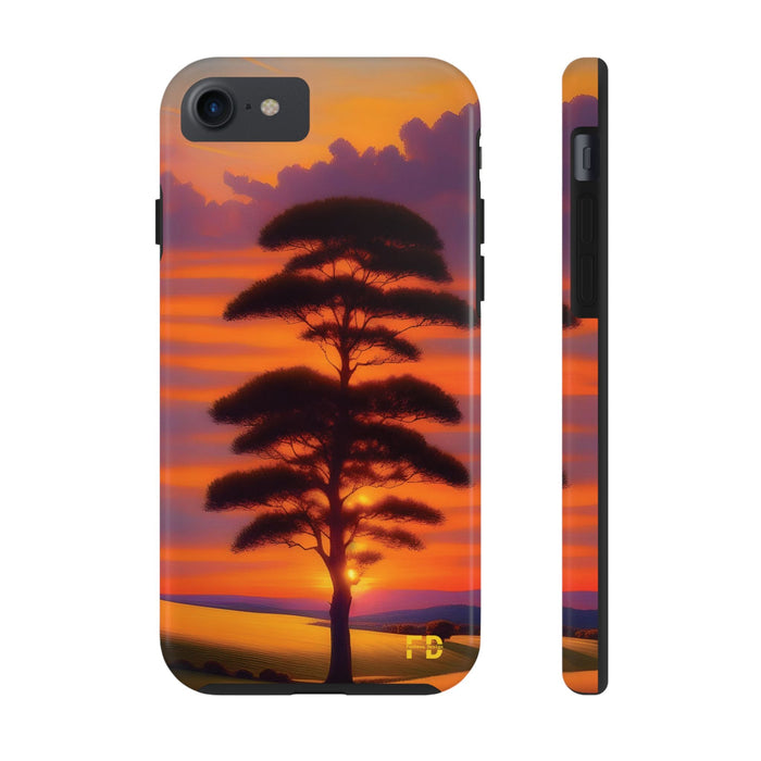 FD peaceful sunrise over rolling hills Mental Health Phone Case Resistant 2 - Piece - FORHERA DESIGN - Phone Case