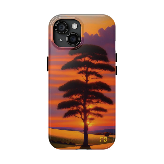 FD peaceful sunrise over rolling hills Mental Health Phone Case Resistant 2 - Piece - FORHERA DESIGN - Phone Case