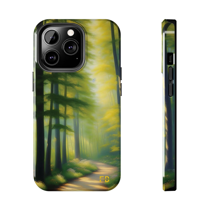 FD quiet forest, with soft sunlight Mental Health Phone Case Resistant 2 - Piece - FORHERA DESIGN - Phone Case