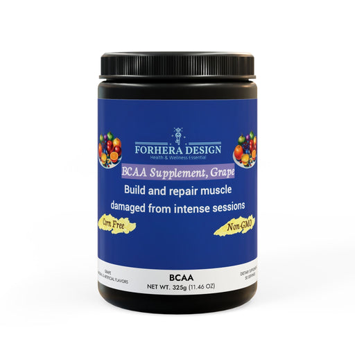 BCAA Supplement, Grape (325g, 11.46oz, 50 servings) Made in the USA! - FORHERA DESIGN - Food Supplements