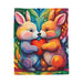 Bear and bunny Warmth Luxury Velveteen Plush Blanket - FORHERA DESIGN - Blankets