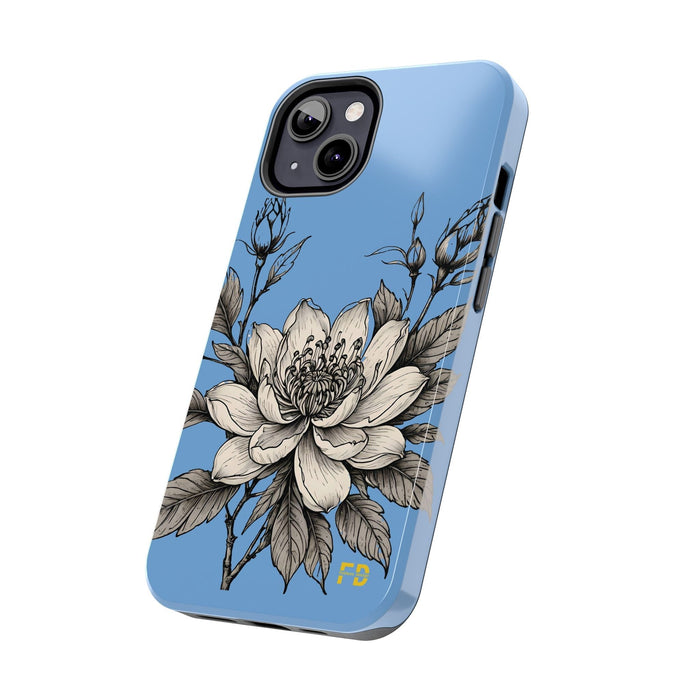 Blue Phone Case, Impact Resistant Phone Cover, Lightweight Phone Accessories, iPhone Samsung Protective Shell - FORHERA DESIGN - Phone Case