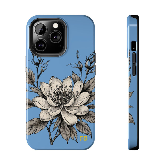 Blue Phone Case, Impact Resistant Phone Cover, Lightweight Phone Accessories, iPhone Samsung Protective Shell - FORHERA DESIGN - Phone Case