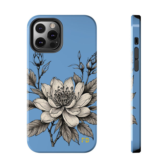 Blue Phone Case, Impact Resistant Phone Cover, Lightweight Phone Accessories, iPhone Samsung Protective Shell - FORHERA DESIGN - Phone Case