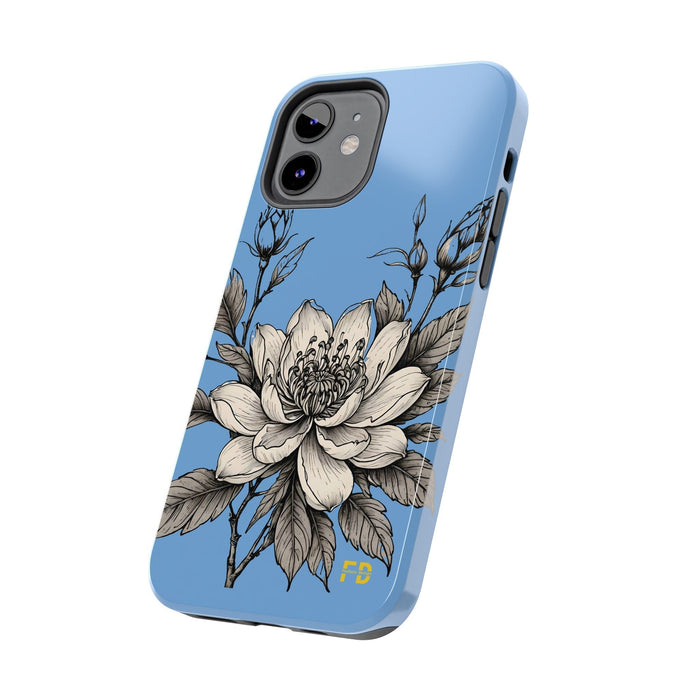 Blue Phone Case, Impact Resistant Phone Cover, Lightweight Phone Accessories, iPhone Samsung Protective Shell - FORHERA DESIGN - Phone Case