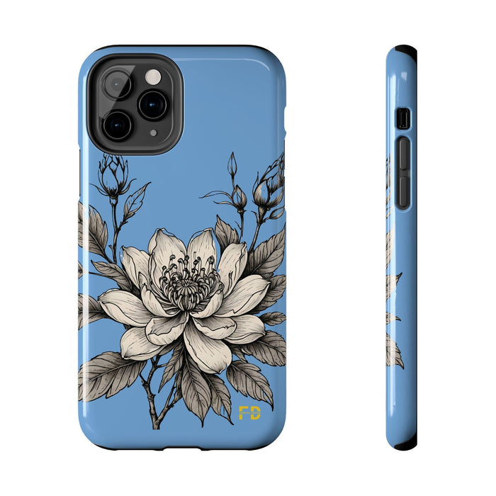 Blue Phone Case, Impact Resistant Phone Cover, Lightweight Phone Accessories, iPhone Samsung Protective Shell - FORHERA DESIGN - Phone Case