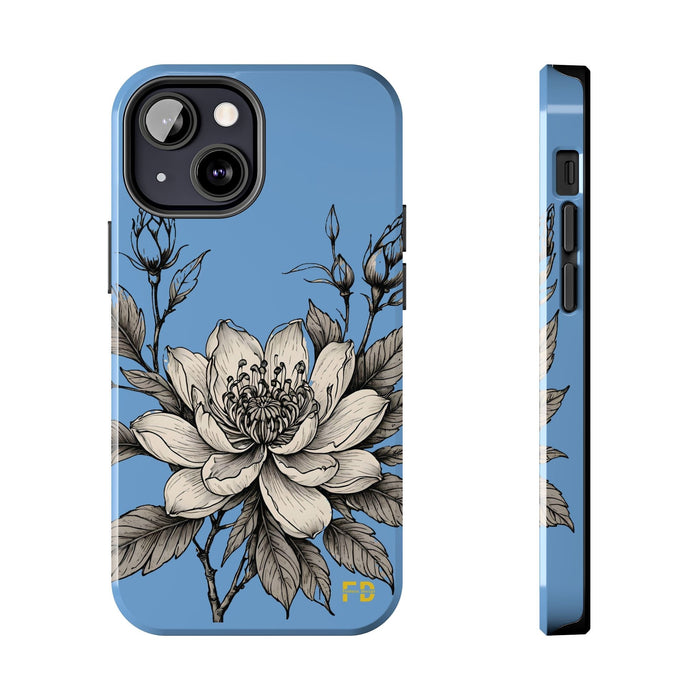 Blue Phone Case, Impact Resistant Phone Cover, Lightweight Phone Accessories, iPhone Samsung Protective Shell - FORHERA DESIGN - Phone Case