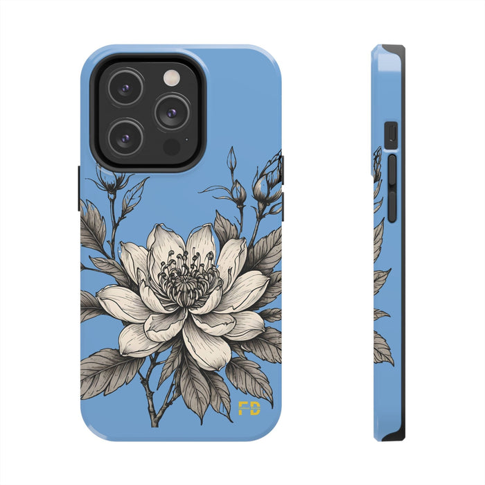 Blue Phone Case, Impact Resistant Phone Cover, Lightweight Phone Accessories, iPhone Samsung Protective Shell - FORHERA DESIGN - Phone Case