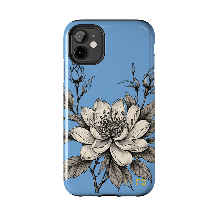 Blue Phone Case, Impact Resistant Phone Cover, Lightweight Phone Accessories, iPhone Samsung Protective Shell - FORHERA DESIGN - Phone Case