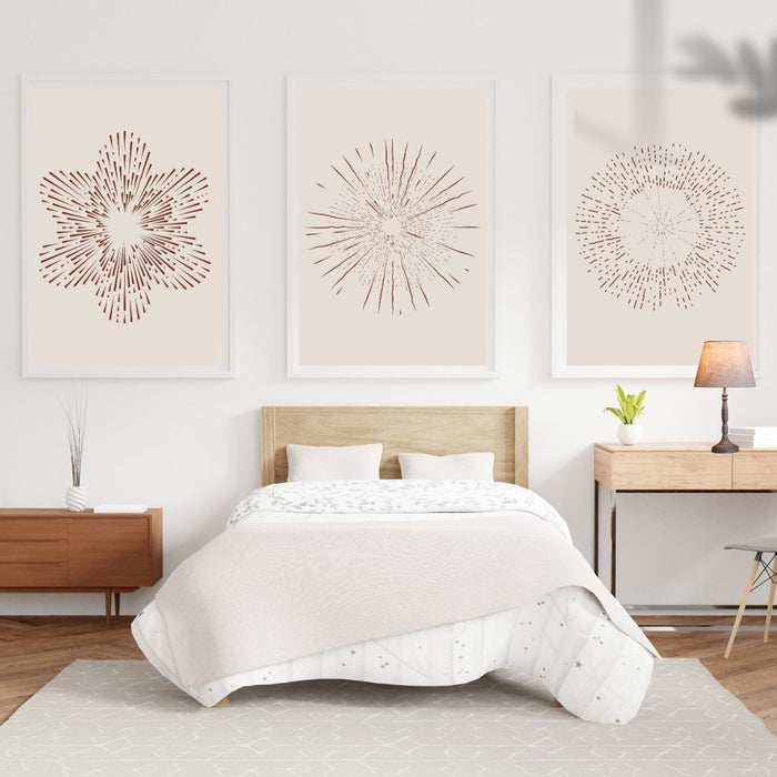 Boho - Decorate , Beige Printable Art, Elegant Beige Faded Circle Wall Art Set of 3, Modern Abstract Decor for Chic Home Interiors - FORHERA DESIGN - Art_Boho