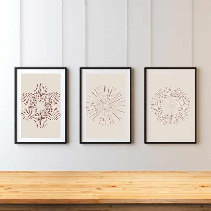 Boho - Decorate , Beige Printable Art, Elegant Beige Faded Circle Wall Art Set of 3, Modern Abstract Decor for Chic Home Interiors - FORHERA DESIGN - Art_Boho