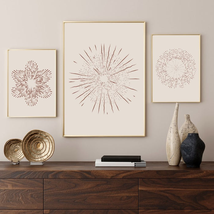 Boho - Decorate , Beige Printable Art, Elegant Beige Faded Circle Wall Art Set of 3, Modern Abstract Decor for Chic Home Interiors - FORHERA DESIGN - Art_Boho