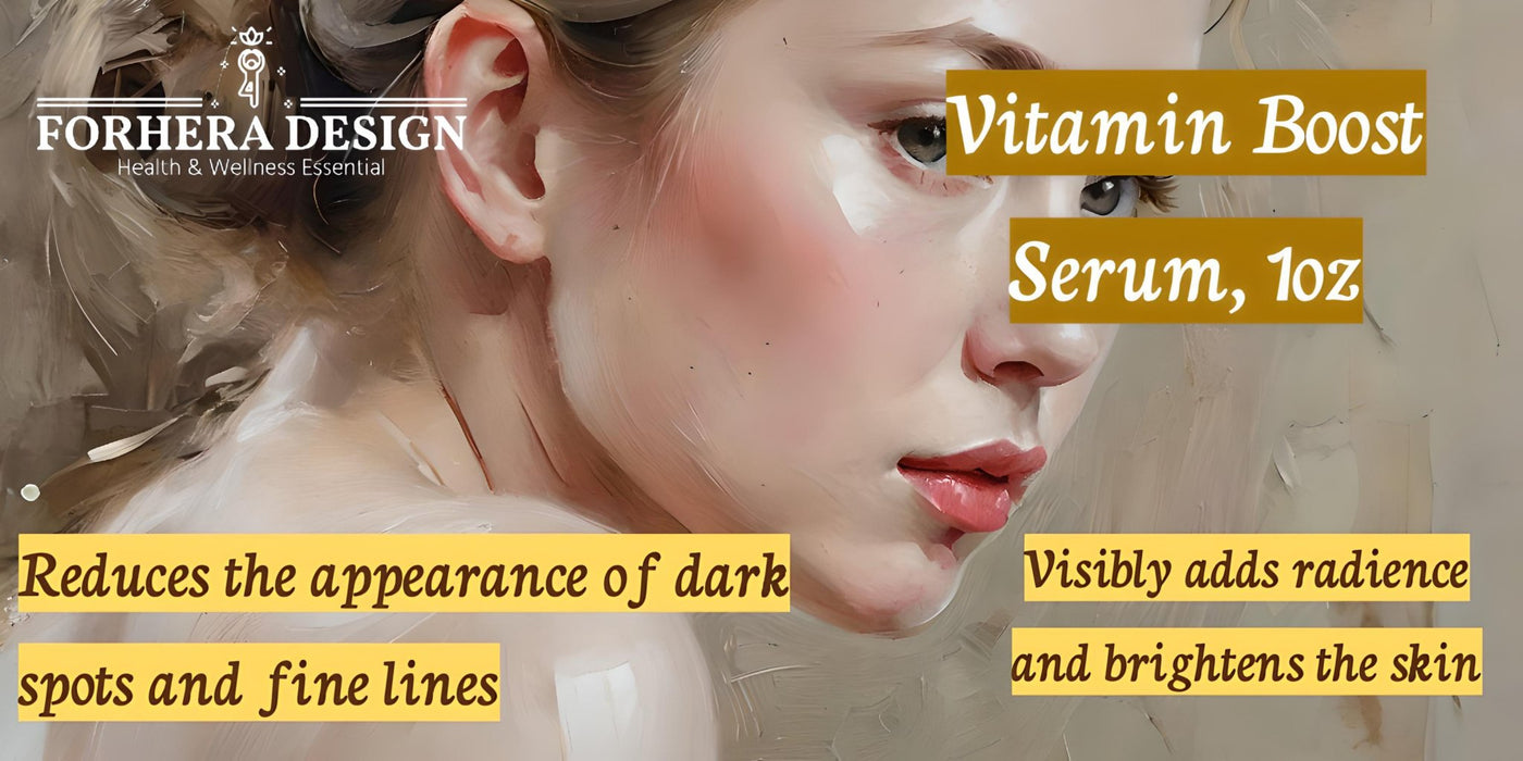 Brightening Face Serum With Vitamin C, E - Vitamin Boost Serum, 1oz - FORHERA DESIGN - Beauty products