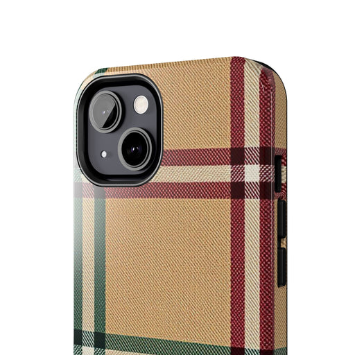 Classic Plaid Phone Case - Earthy Tones, Stylish iPhone & Samsung Cover, Durable, Protective, Fabric Texture Design for 2025 - Trending case - FORHERA DESIGN - Phone Case