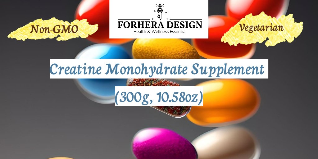 Creatine Monohydrate Supplement (300g, 10.58oz) - FORHERA DESIGN - Food Supplements