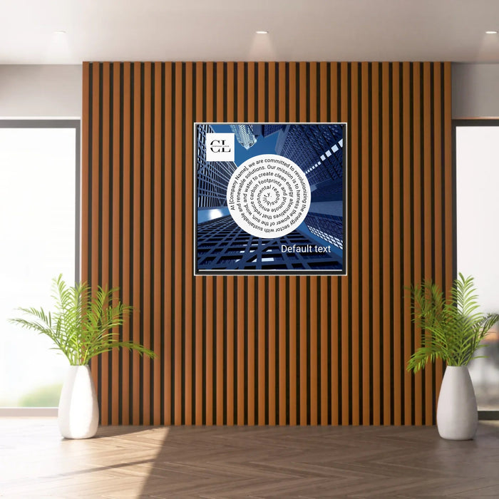 Custom Square Corporate Artwork – Personalized Spiral Text & Logo Design, Premium Matte Canvas - Eravol - Customizer