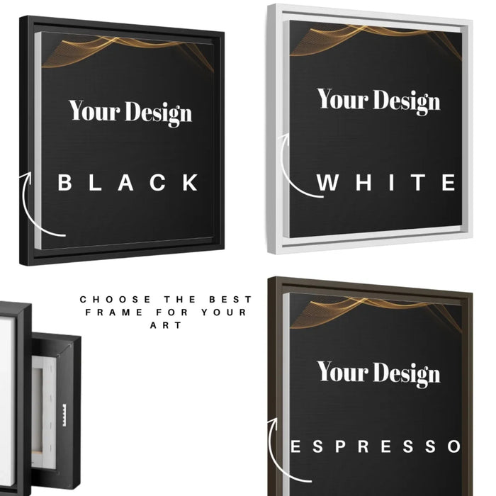 Custom Square Corporate Artwork – Personalized Spiral Text & Logo Design, Premium Matte Canvas - Eravol - Customizer