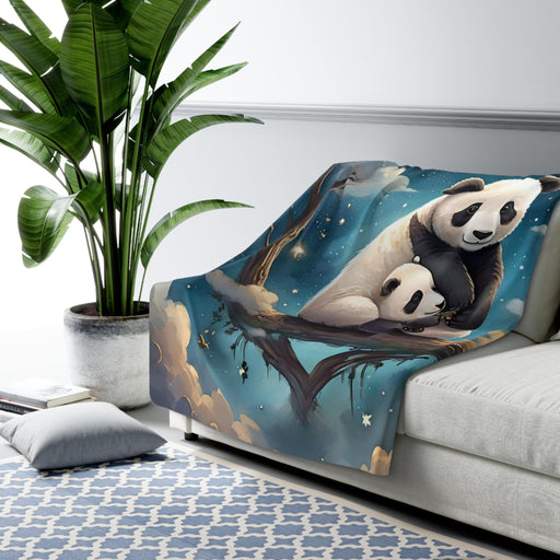 Cute Panda Sofa Blanket Sherpa Fleece Blanket - FORHERA DESIGN - Home Decor