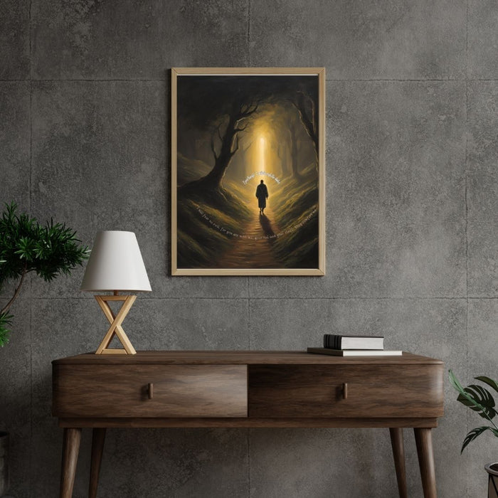 "Even Though I Walk Through the Darkest Valley" | Inspirational Christian Wall Art | High - Resolution Faith Decor | Psalm 23 Art Print - FORHERA DESIGN - Christian_Wallart