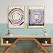 Fading Circle and Square Wall Art Set of 2, Geometric Abstract Prints, Minimalist Home Decor, Neutral Color Wall Art, Modern Boho Art - FORHERA DESIGN - Art_Boho