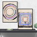 Fading Circle and Square Wall Art Set of 2, Geometric Abstract Prints, Minimalist Home Decor, Neutral Color Wall Art, Modern Boho Art - FORHERA DESIGN - Art_Boho