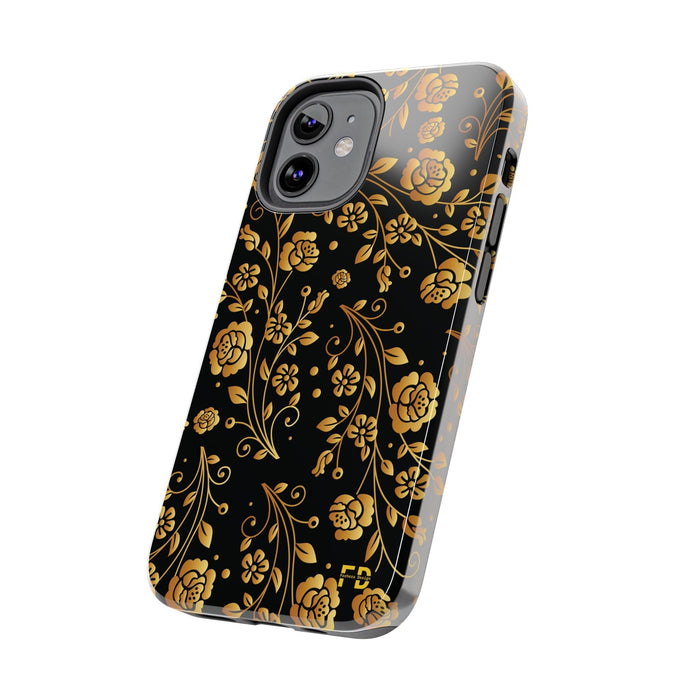 FD Goldeb Flowers Case, Impact Resistant Phone Cover, Lightweight Phone Accessories, iPhone Samsung Protective Shell - FORHERA DESIGN - Phone Case