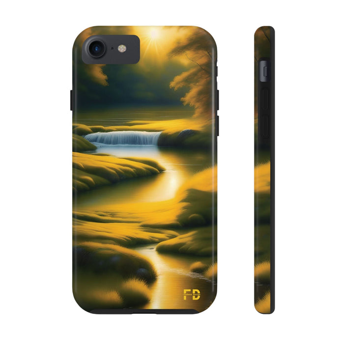 FD golden landscape Mental Health Phone Case for Iphone or Google Phone case - FORHERA DESIGN - Phone Case