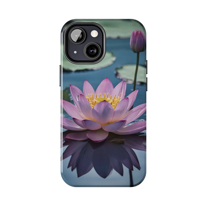 FD lotus flower on calm water Phone Case Resistant 2 - Piece for Iphone or Google case - FORHERA DESIGN - Phone Case