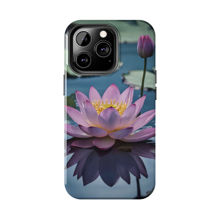 FD lotus flower on calm water Phone Case Resistant 2 - Piece for Iphone or Google case - FORHERA DESIGN - Phone Case