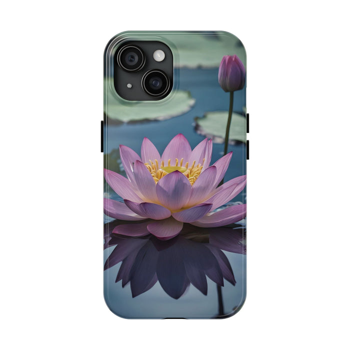 FD lotus flower on calm water Phone Case Resistant 2 - Piece for Iphone or Google case - FORHERA DESIGN - Phone Case