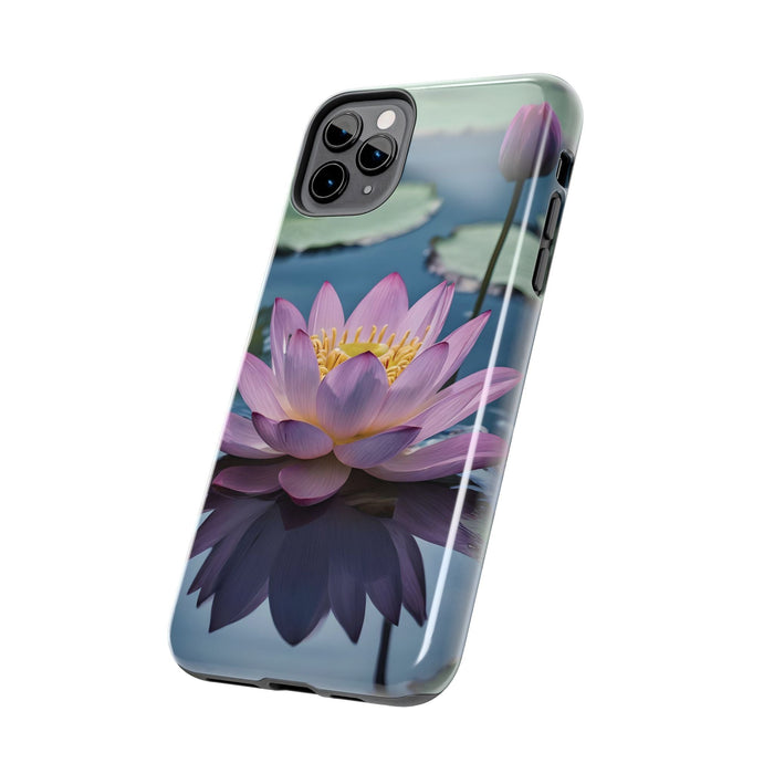 FD lotus flower on calm water Phone Case Resistant 2 - Piece for Iphone or Google case - FORHERA DESIGN - Phone Case