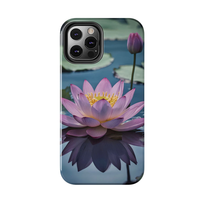 FD lotus flower on calm water Phone Case Resistant 2 - Piece for Iphone or Google case - FORHERA DESIGN - Phone Case