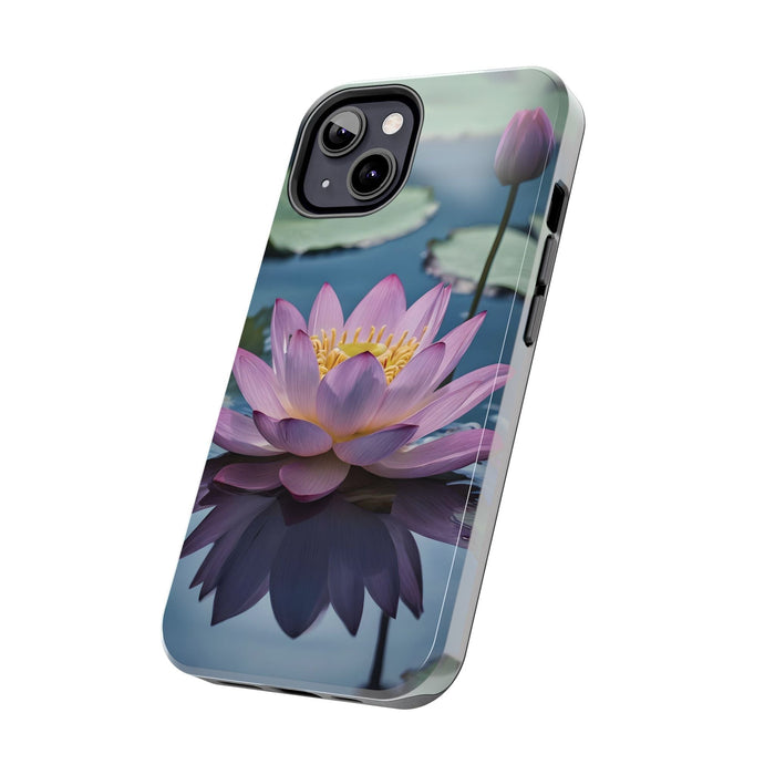 FD lotus flower on calm water Phone Case Resistant 2 - Piece for Iphone or Google case - FORHERA DESIGN - Phone Case