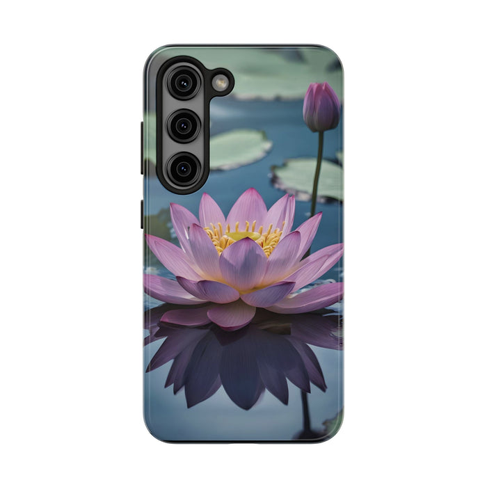 FD lotus flower on calm water Phone Case Resistant 2 - Piece for Iphone or Google case - FORHERA DESIGN - Phone Case