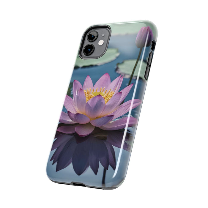 FD lotus flower on calm water Phone Case Resistant 2 - Piece for Iphone or Google case - FORHERA DESIGN - Phone Case