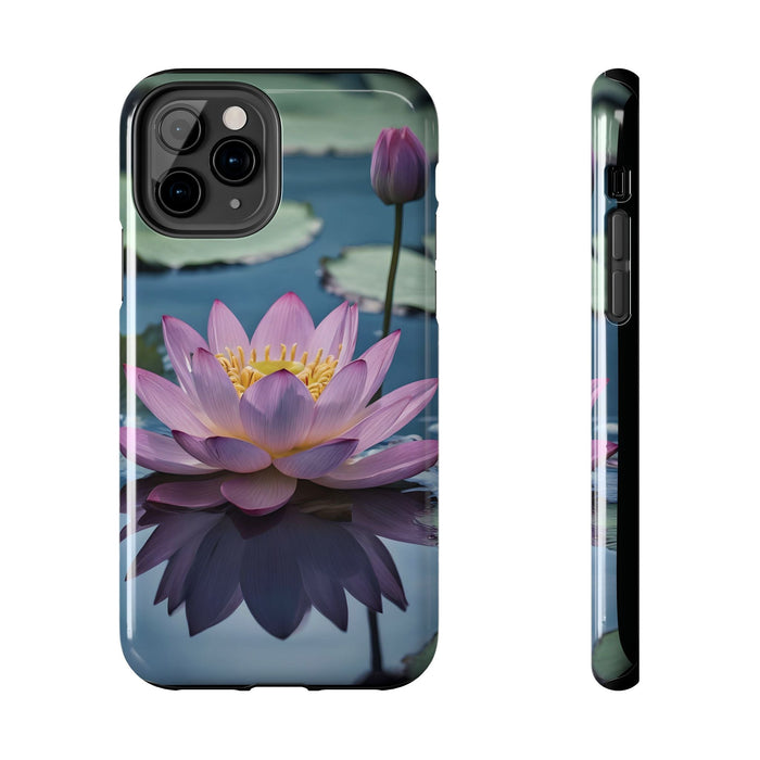 FD lotus flower on calm water Phone Case Resistant 2 - Piece for Iphone or Google case - FORHERA DESIGN - Phone Case