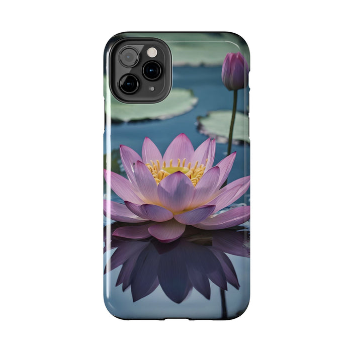 FD lotus flower on calm water Phone Case Resistant 2 - Piece for Iphone or Google case - FORHERA DESIGN - Phone Case