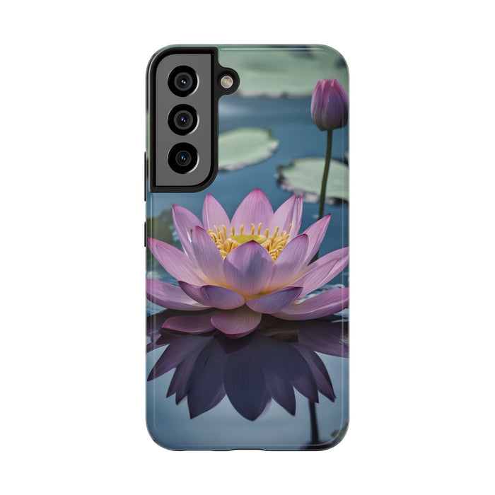 FD lotus flower on calm water Phone Case Resistant 2 - Piece for Iphone or Google case - FORHERA DESIGN - Phone Case