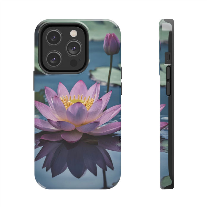 FD lotus flower on calm water Phone Case Resistant 2 - Piece for Iphone or Google case - FORHERA DESIGN - Phone Case