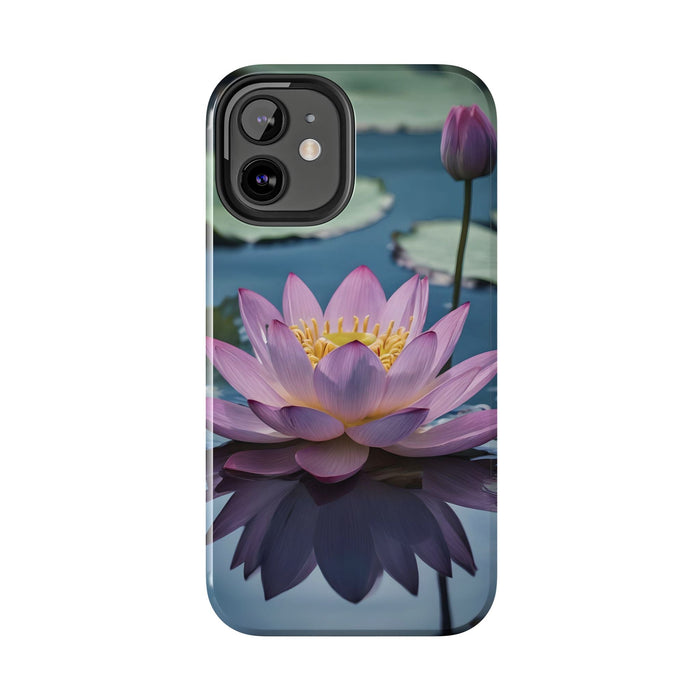 FD lotus flower on calm water Phone Case Resistant 2 - Piece for Iphone or Google case - FORHERA DESIGN - Phone Case