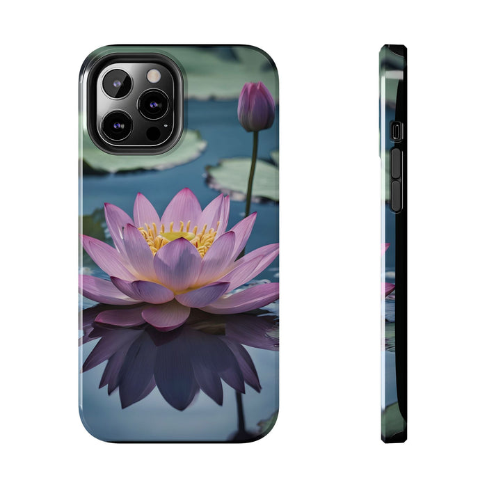 FD lotus flower on calm water Phone Case Resistant 2 - Piece for Iphone or Google case - FORHERA DESIGN - Phone Case