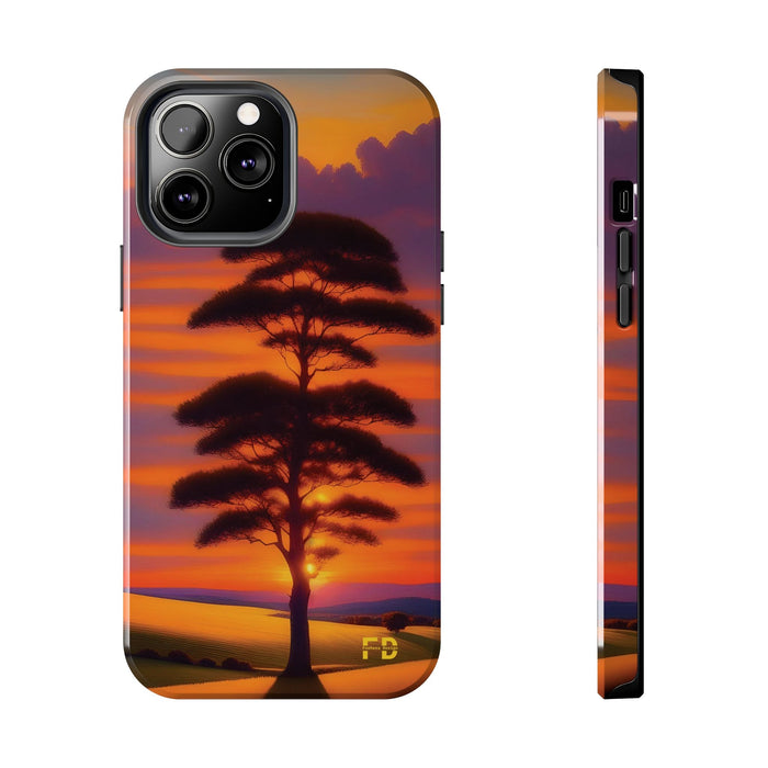 FD peaceful sunrise over rolling hills Mental Health Phone Case Resistant 2 - Piece - FORHERA DESIGN - Phone Case